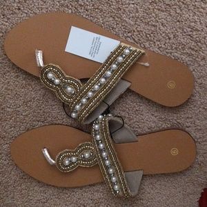 SG Beaded Sandal Ivory